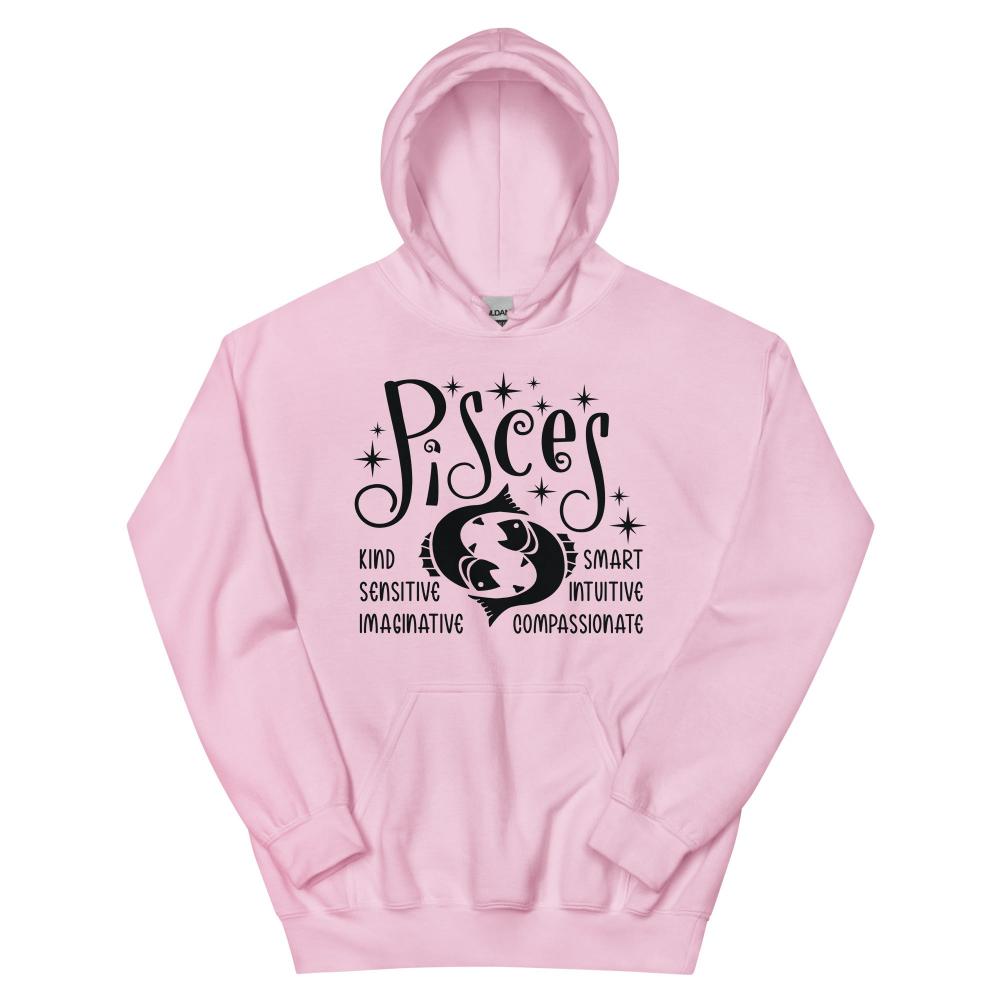 Pisces Zodiac Positive Traits Hoodie - Light Pink Color - https://ascensionemporium.net