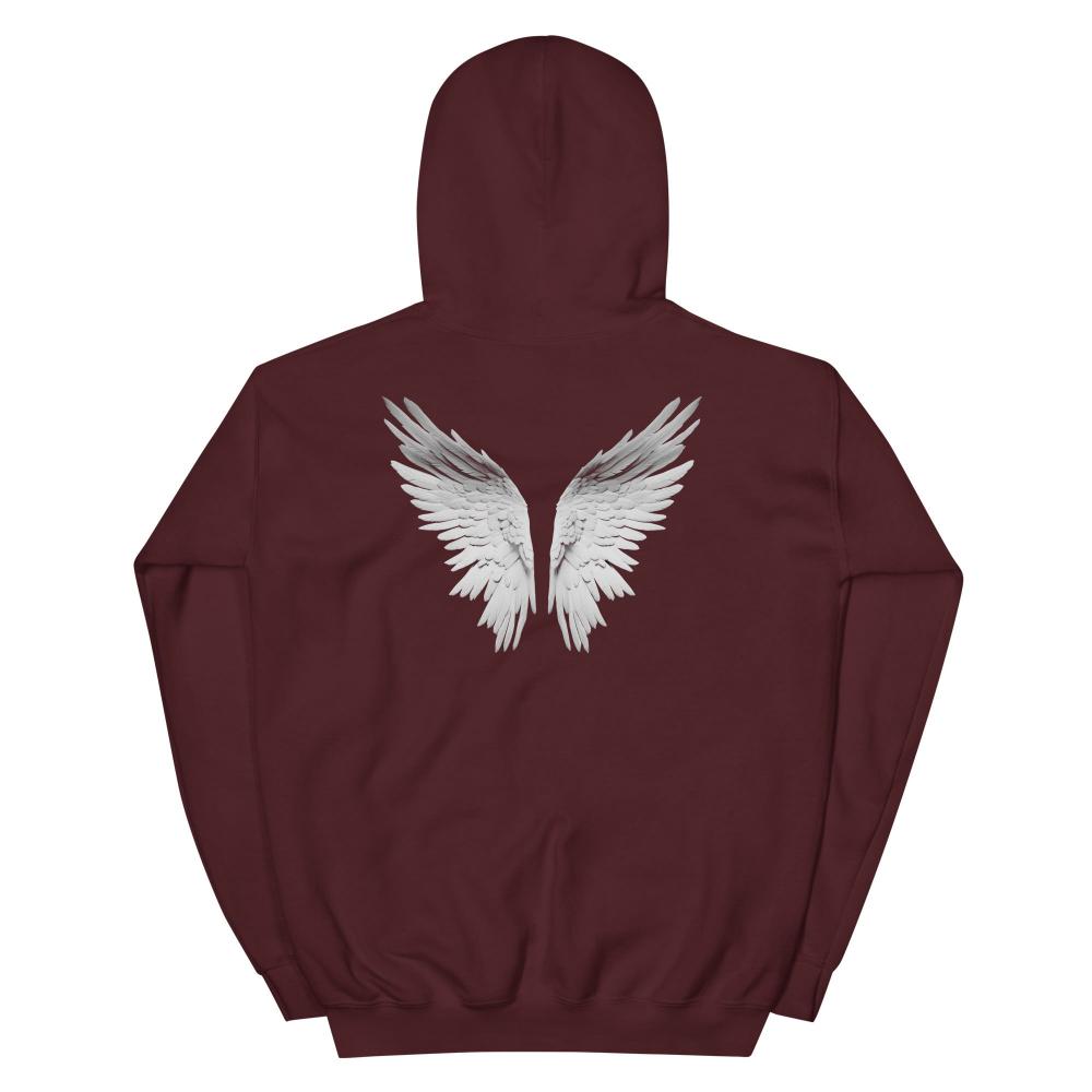 Savior Self Angel Wings Hoodie - Maroon Color - https://ascensionemporium.net