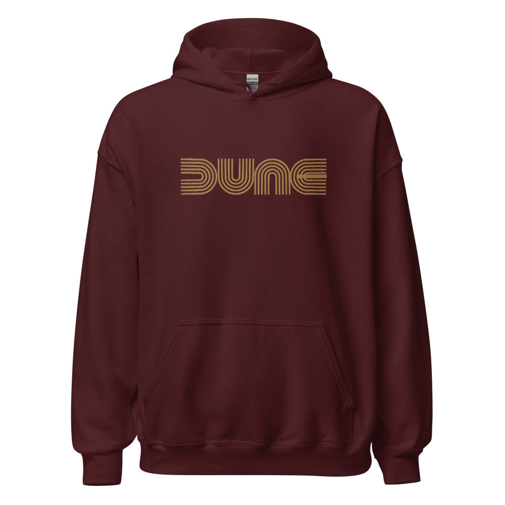 Dune Hoodie - Maroon Color - Gold Embroidery - https://ascensionemporium.net