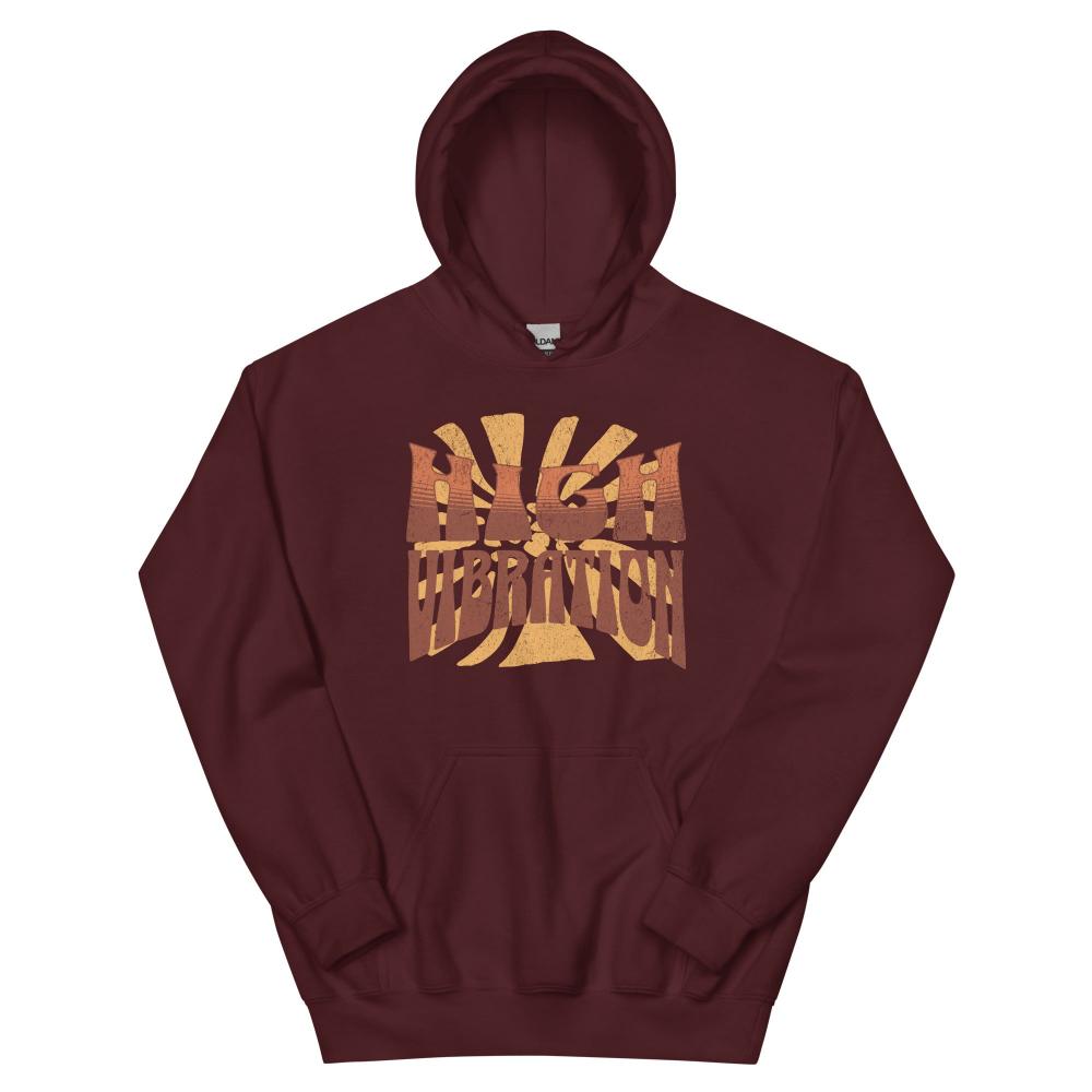 High Vibration Hoodie - Maroon Color - https://ascensionemporium.net