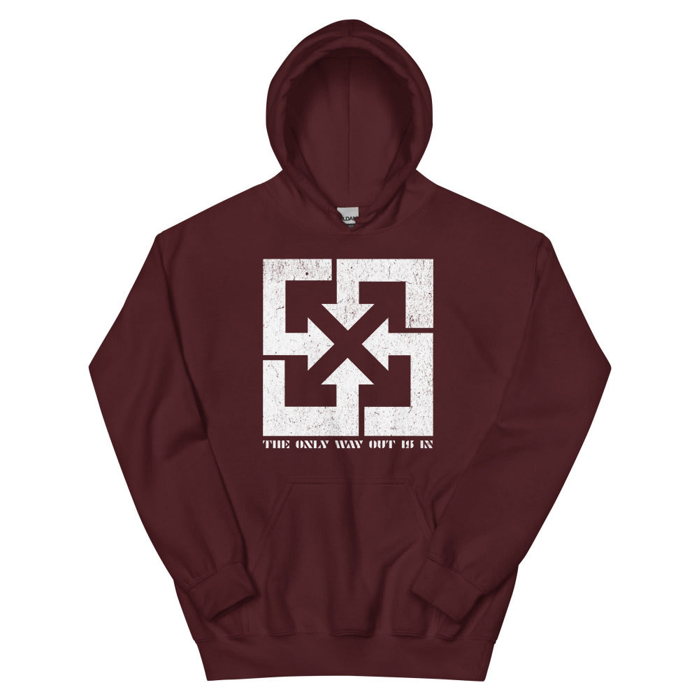 The Only Way Out Is In Hoodie - Maroon Color - https://ascensionemporium.net