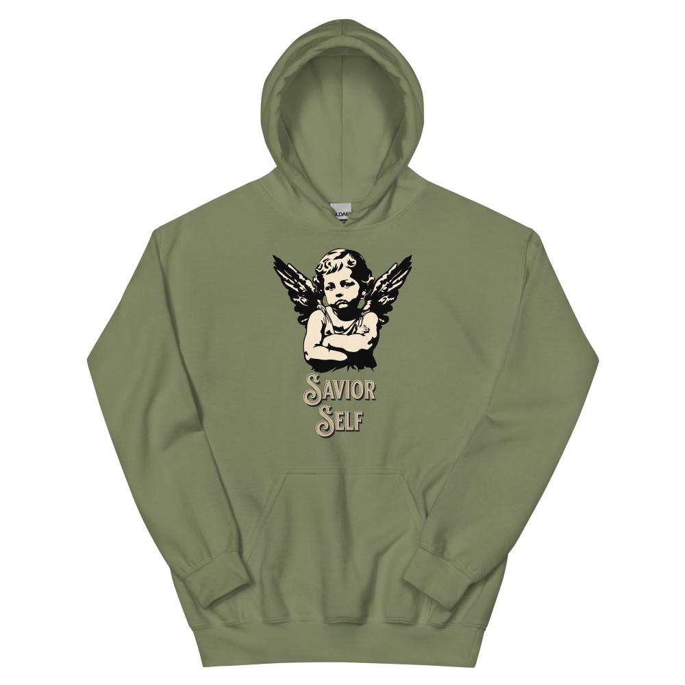 Savior Self Girl Angel Hoodie - Military Green Color - https://ascensionemporium.net