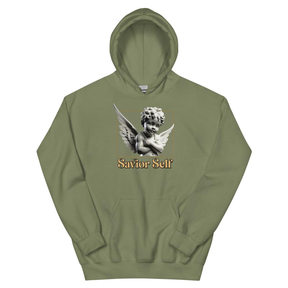 Savior Self Angel Wings Hoodie - Military Green Color - https://ascensionemporium.net