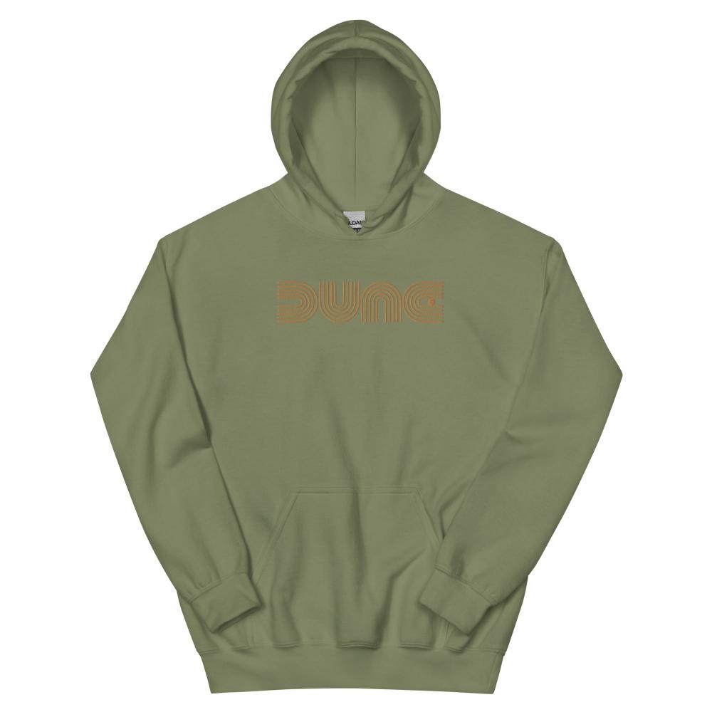 Dune Geometric Embroidered Hoodie - Military Green Color - https://ascensionemporium.net