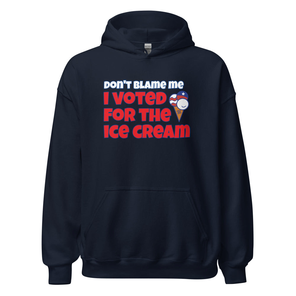 Don't Blame Me I Voted For The Ice Cream Hoodie - Navy Color - https://ascensionemporium.net