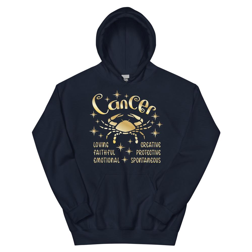 Cancer Zodiac Positive Traits Hoodie - Navy Color - https://ascensionemporium.net