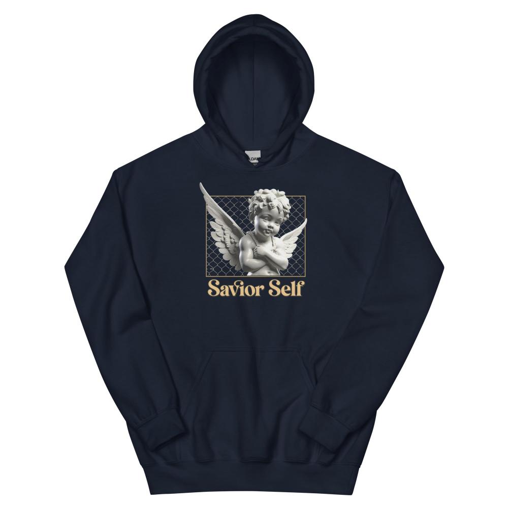 Savior Self Angel Wings Hoodie - Navy Color - https://ascensionemporium.net