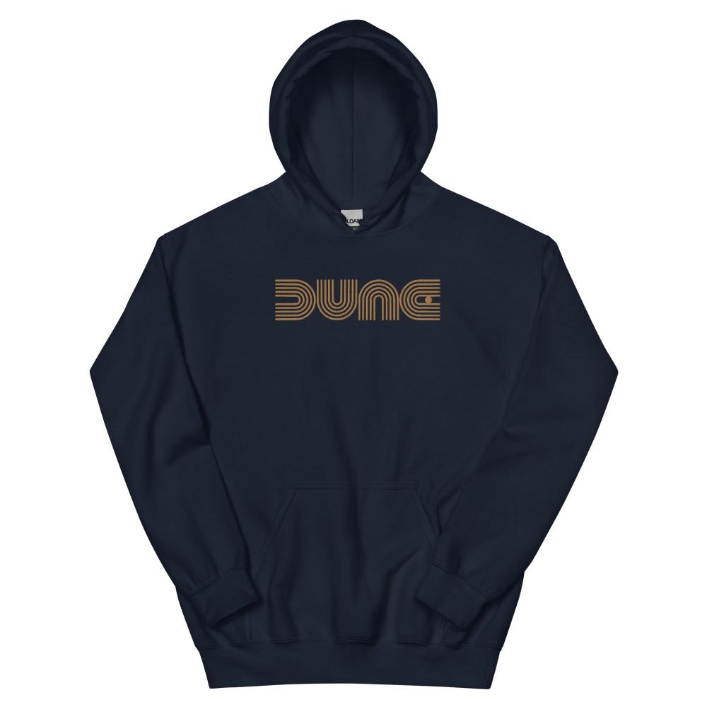 Dune Geometric Embroidered Hoodie - Navy Color - https://ascensionemporium.net