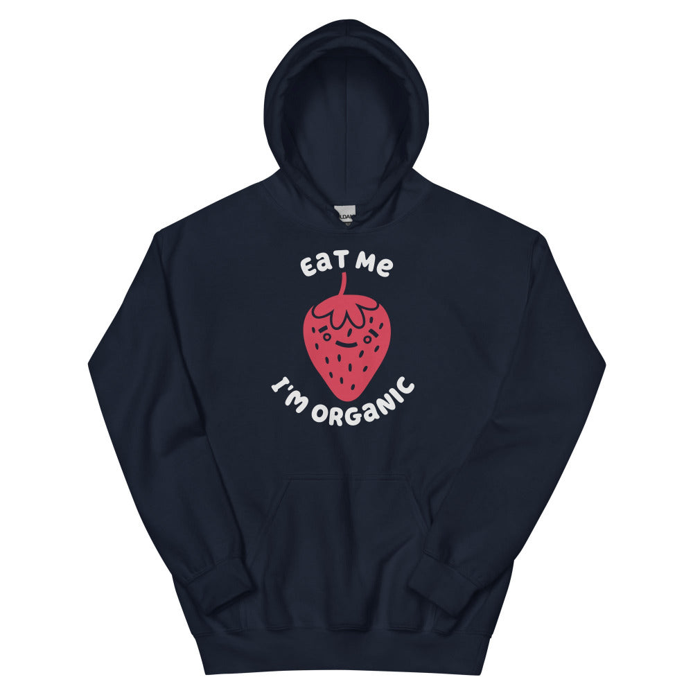 Eat Me I'm Organic Strawberry Hoodie - Navy Color - https://ascensionemporium.net