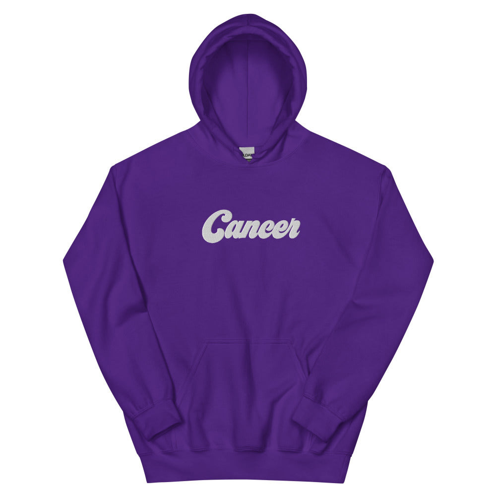 Cancer Zodiac Embroidered Hoodie - Purple Color - https://ascensionemporium.net