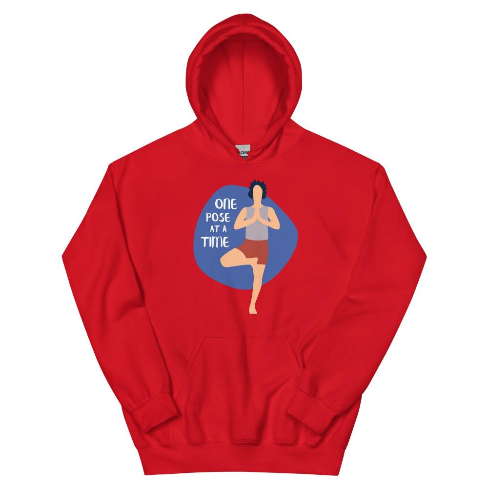 One Pose At A Time Yoga Hoodie - Red Color - https://ascensionemporium.net