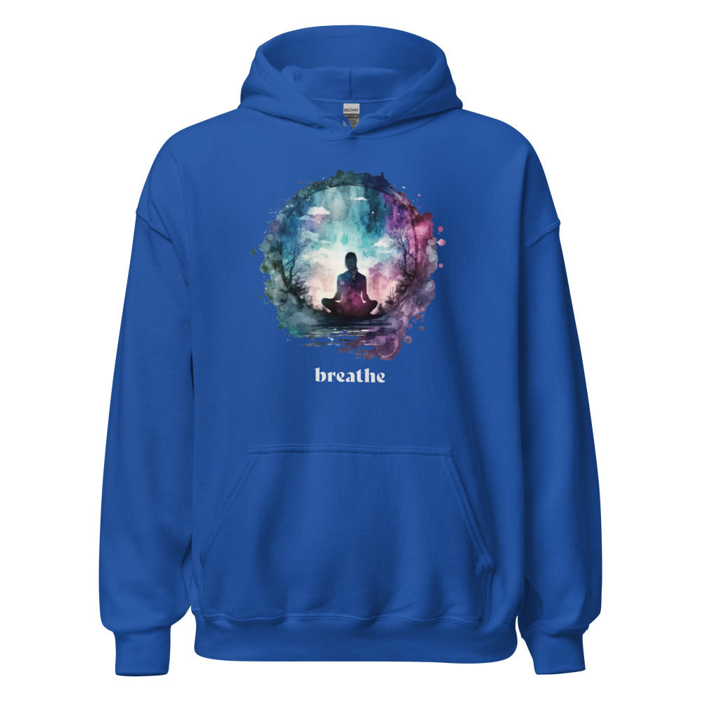 Breathe Watercolor Sphere Hoodie - Royal Color - https://ascensionemporium.net