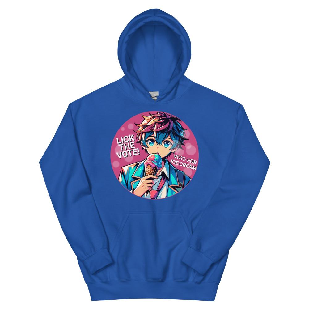 Lick The Vote Anime Ice Cream Boy Hoodie - Royal Color - https://ascensionemporium.net