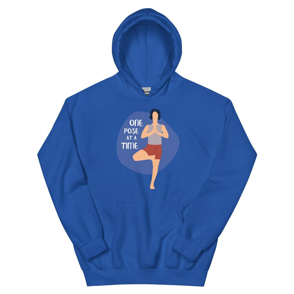 One Pose At A Time Yoga Hoodie - Royal Color - https://ascensionemporium.net