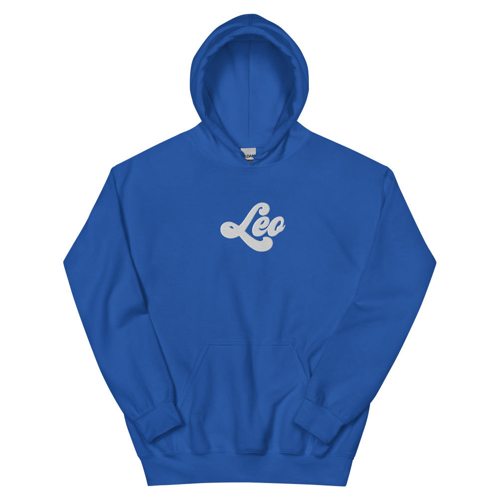 Leo Zodiac Embroidered Hoodie - Royal Color - https://ascensionemporium.net