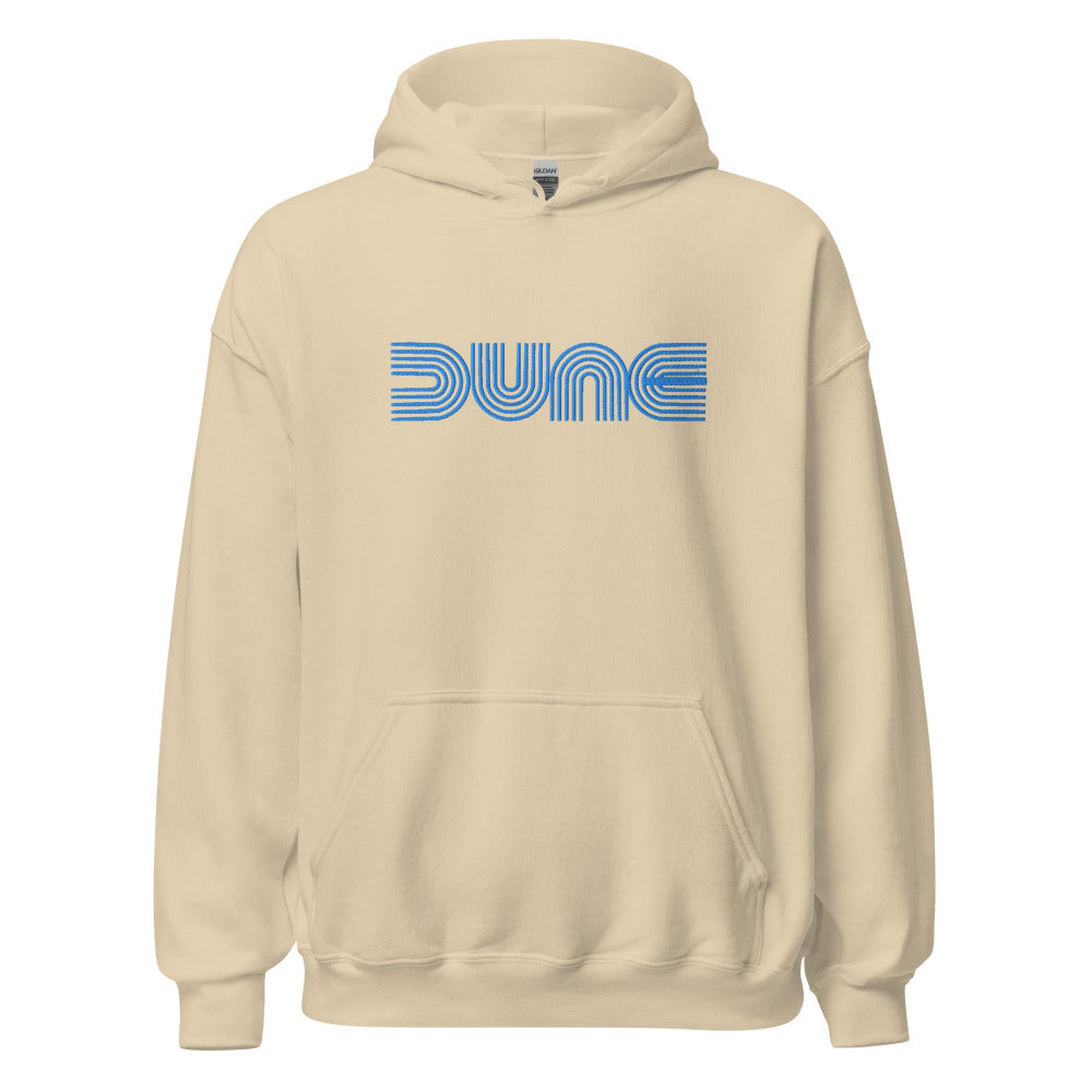 Dune Hoodie - Sand Color - Blue Embroidery - https://ascensionemporium.net