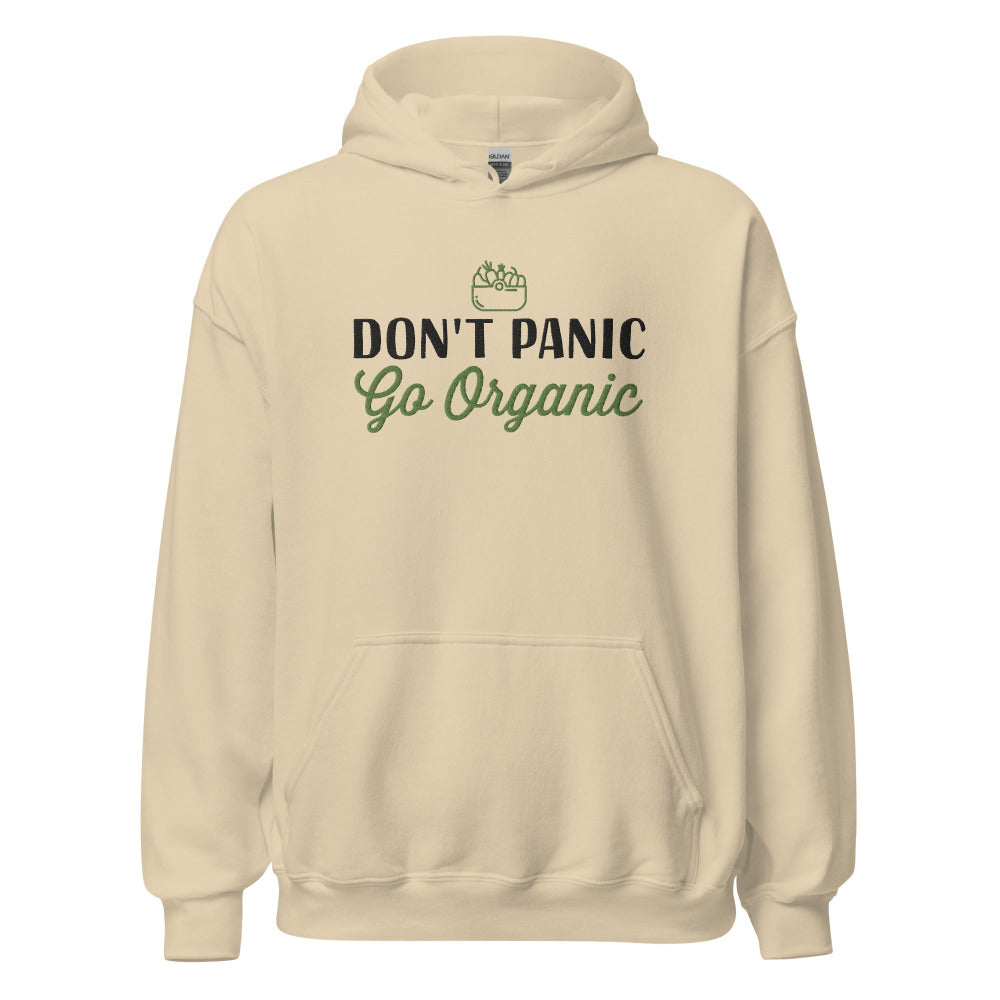 Don't Panic Go Organic Hoodie - Sand Color - https://ascensionemporium.net 