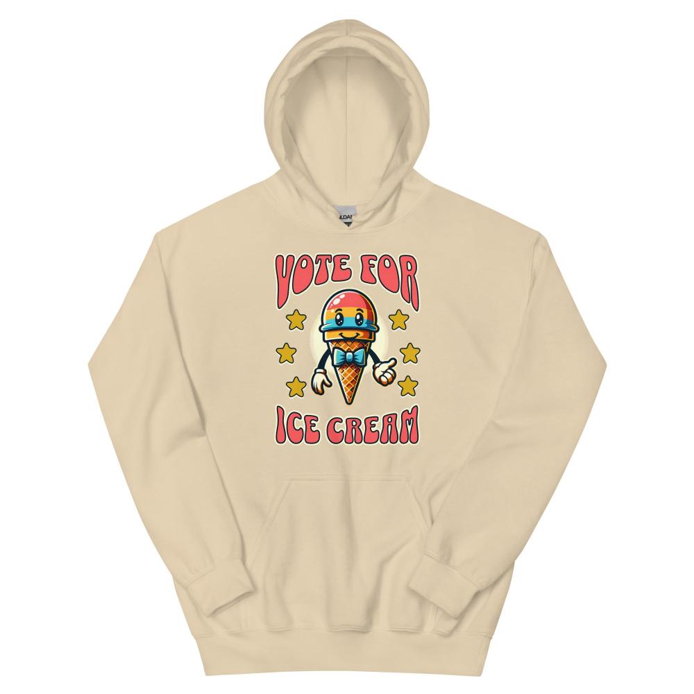 Vote For Ice Cream Hoodie - Sand Color - https://ascensionemporium.net
