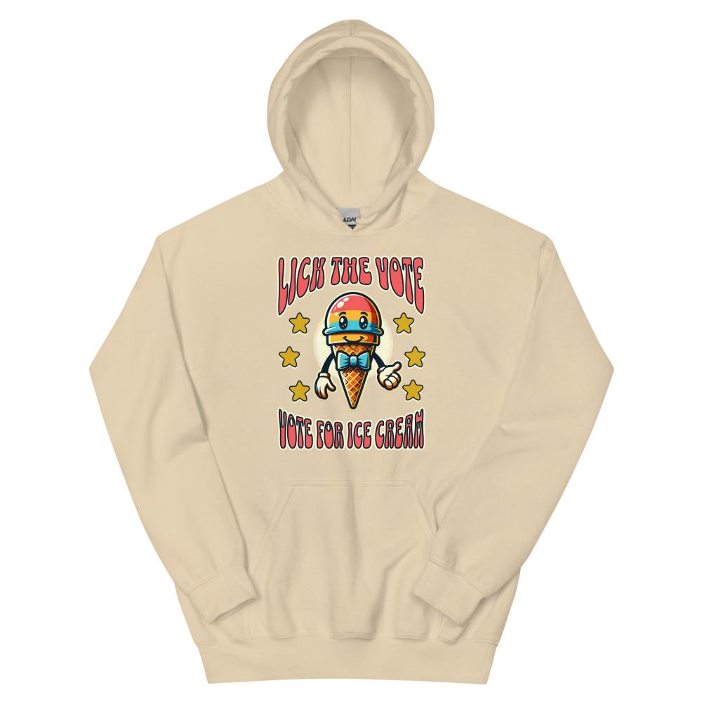 Lick The Vote Ice Cream Hoodie - Sand Color - https://ascensionemporium.net