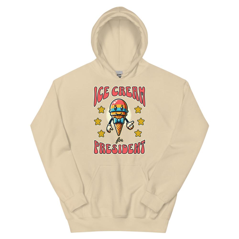 Ice Cream For President Hoodie - Sand Color - https://ascensionemporium.net