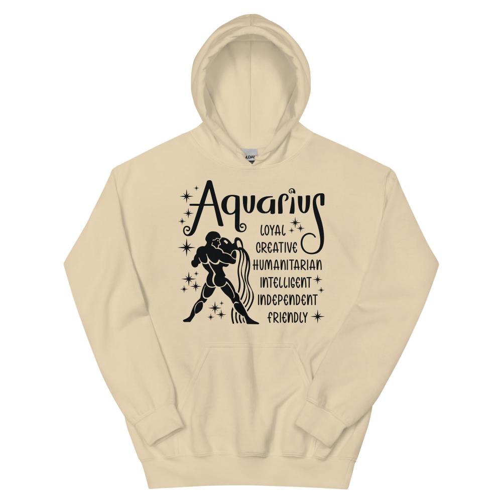 Aquarius Zodiac Positive Traits Hoodie - Sand Color - https://ascensionemporium.net