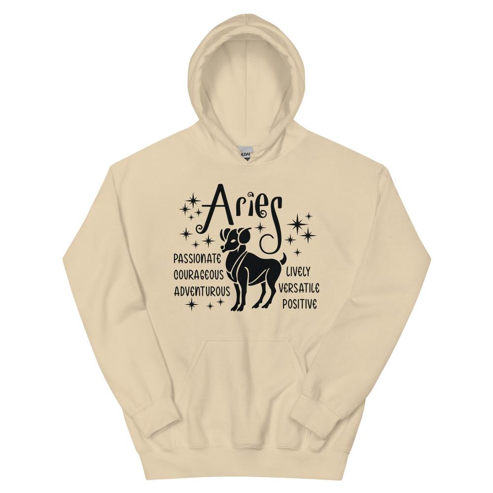 Aries Zodiac Positive Traits Hoodie - Sand Color - https://ascensionemporium.net