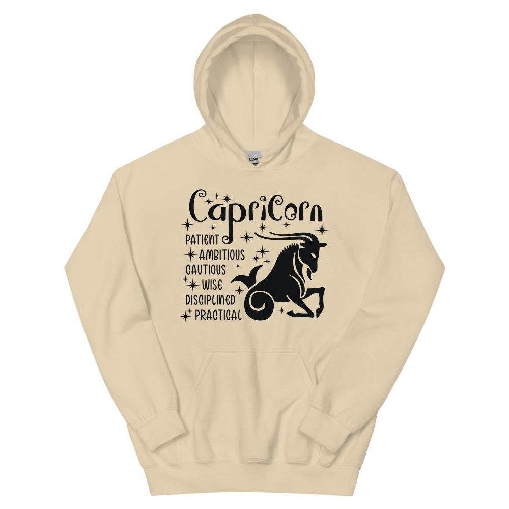 Capricorn Zodiac Positive Traits Hoodie - Sand Color - https://ascensionemporium.net