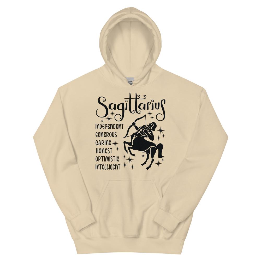 Sagittarius Zodiac Positive Traits Hoodie - Sand Color - https://ascensionemporium.net