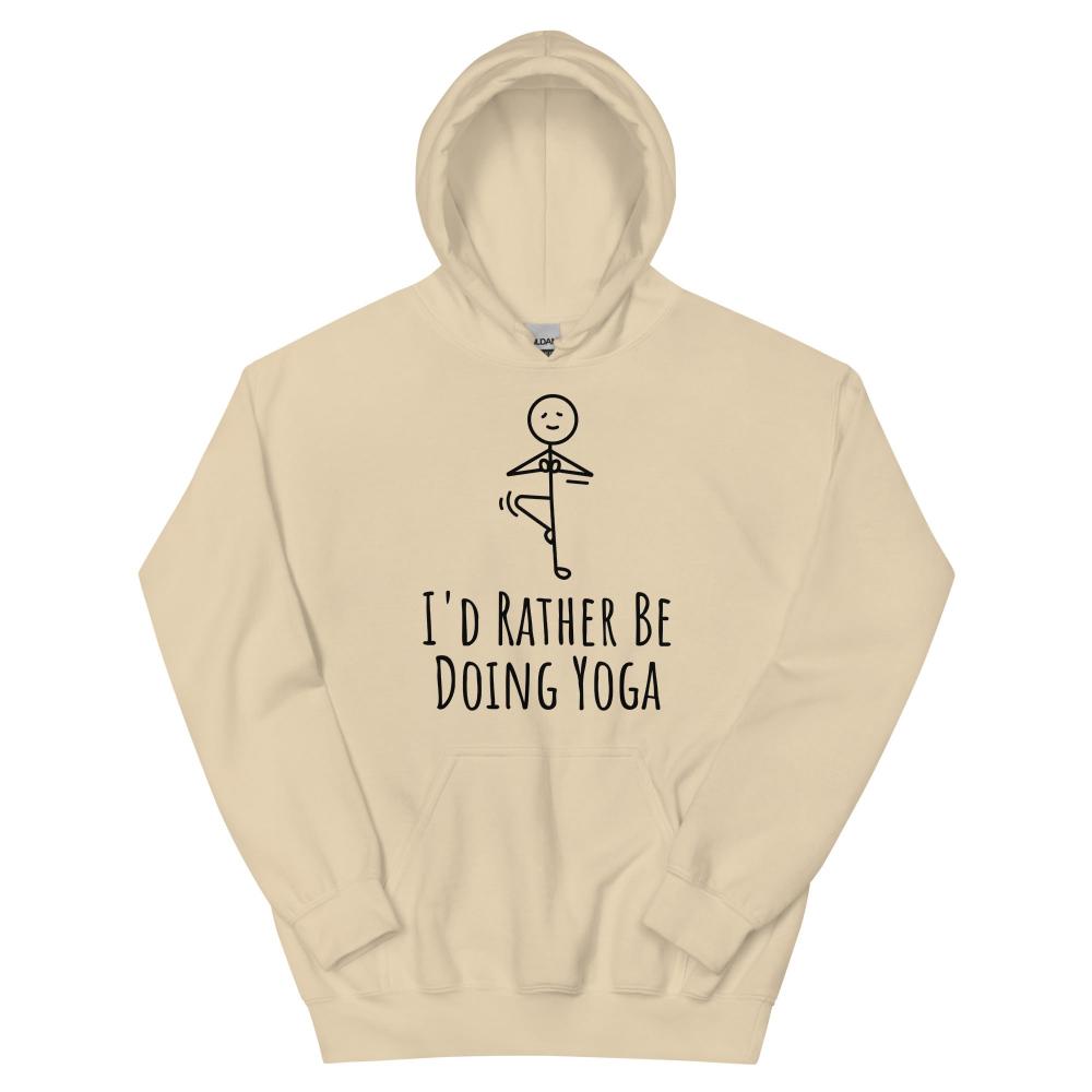 I'd Rather Be Doing Yoga Hoodie - Sand Color - https://ascensionemporium.net