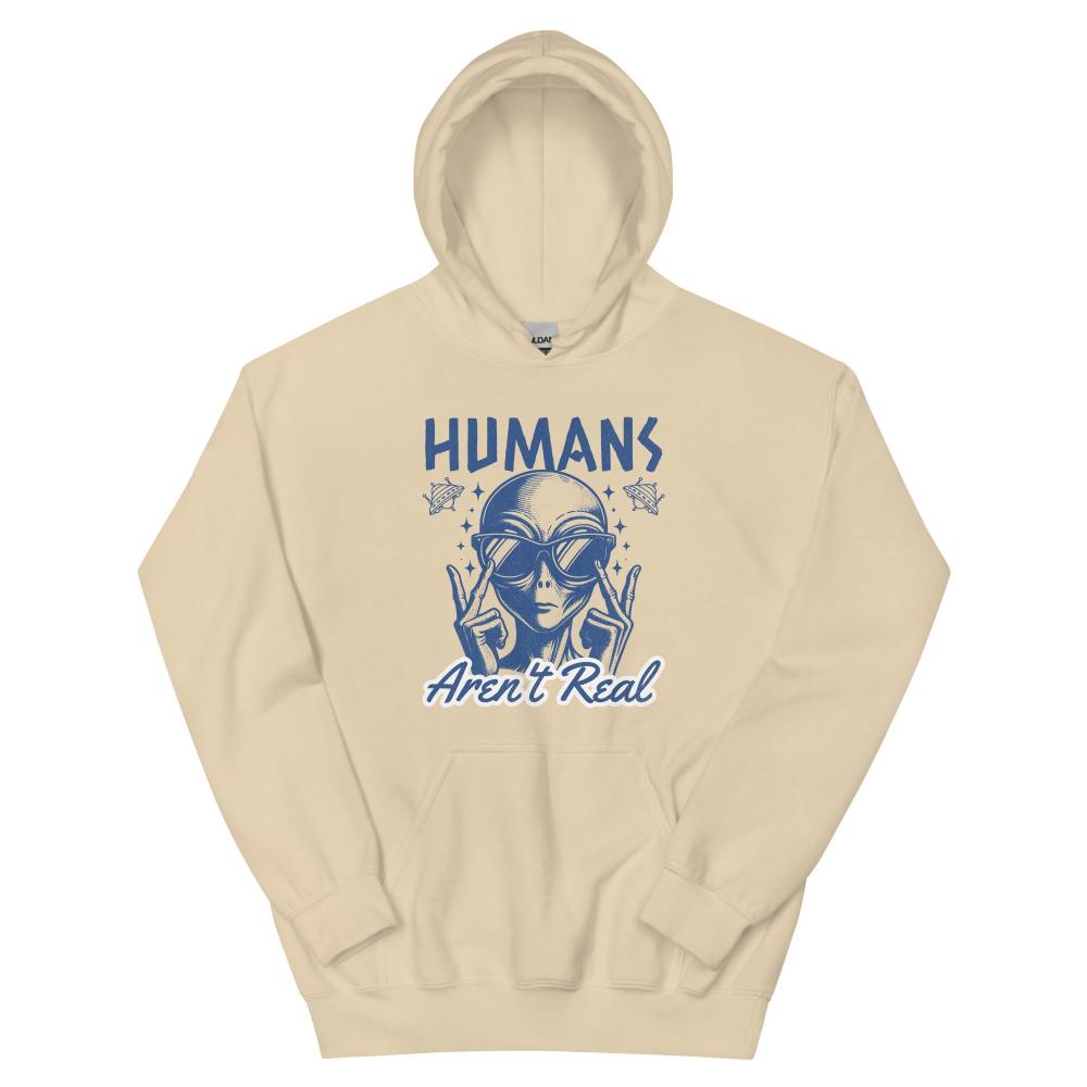 Humans Aren't Real Alien Hoodie -Sand Color - https://ascensionemporium.net