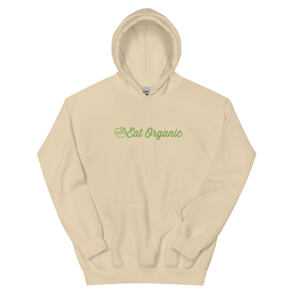 Eat Organic Hoodie - Sand Color - https://ascensionemporium.net 