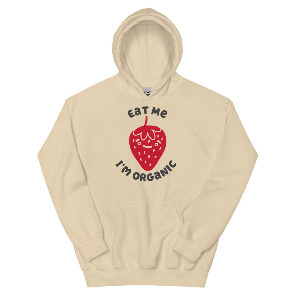 Eat Me I'm Organic Strawberry Hoodie - Sand Color - https://ascensionemporium.net