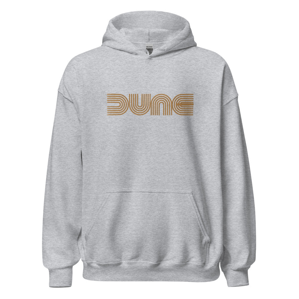 Dune Hoodie - Sport Grey Color - Gold Embroidery - https://ascensionemporium.net