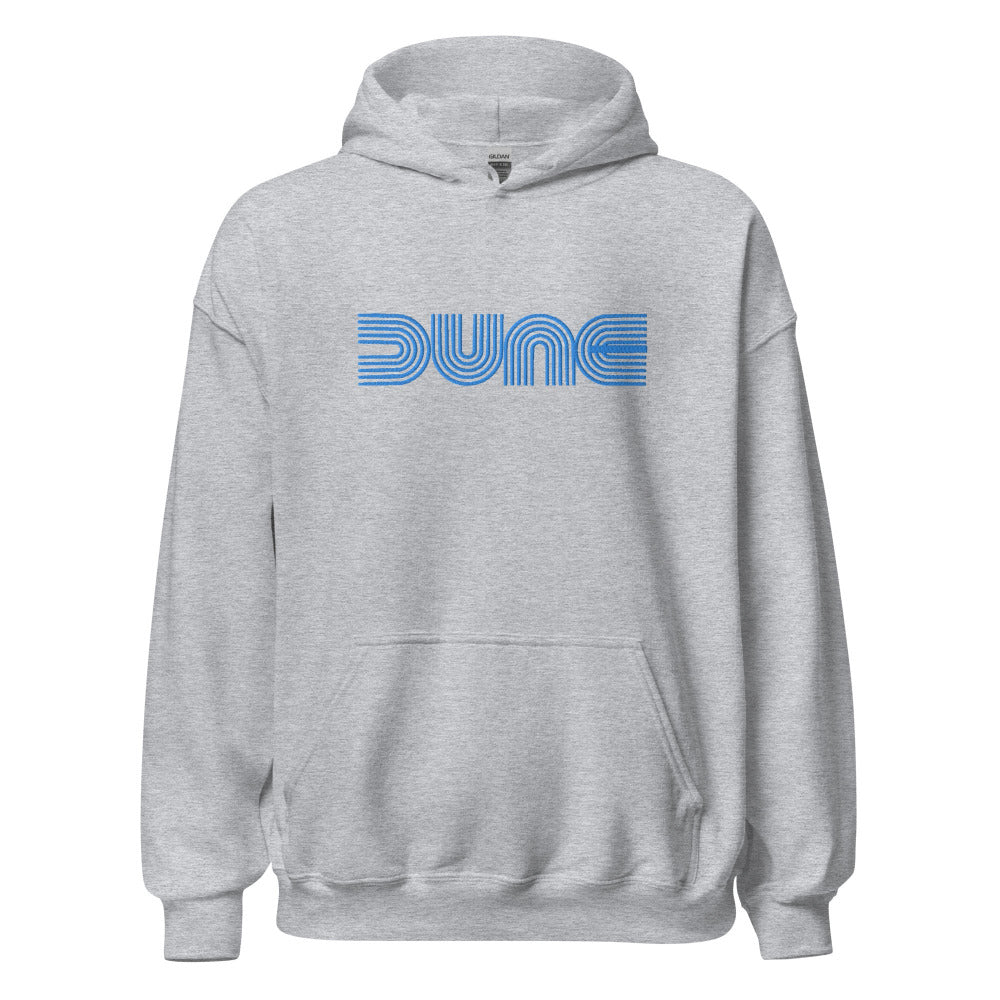 Dune Hoodie - Sport Grey Color - Blue Embroidery - https://ascensionemporium.net