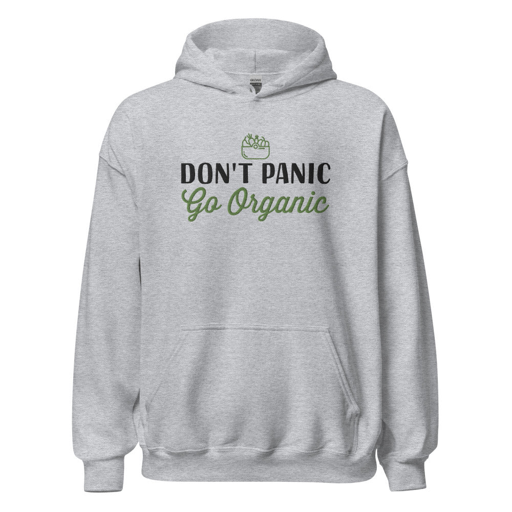 Don't Panic Go Organic Hoodie - Sport Grey Color - https://ascensionemporium.net 