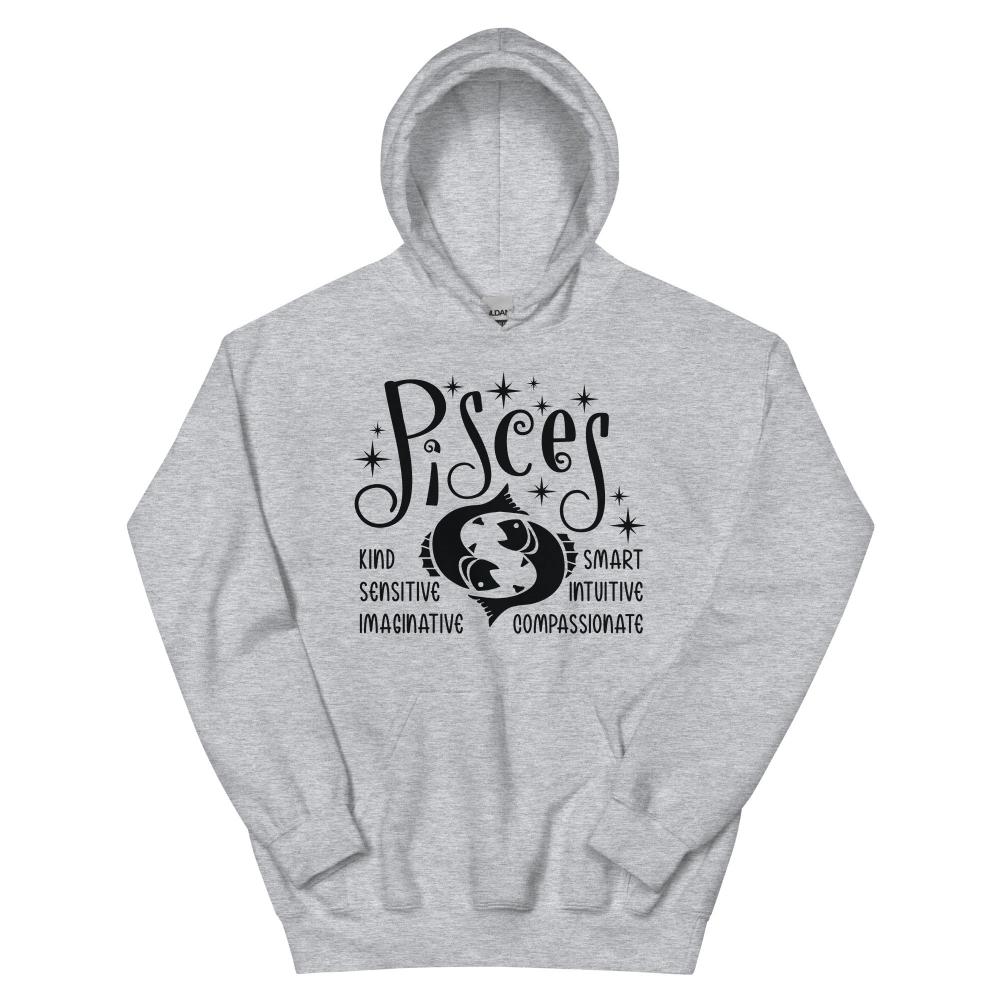 Pisces Zodiac Positive Traits Hoodie - Sport Grey Color - https://ascensionemporium.net