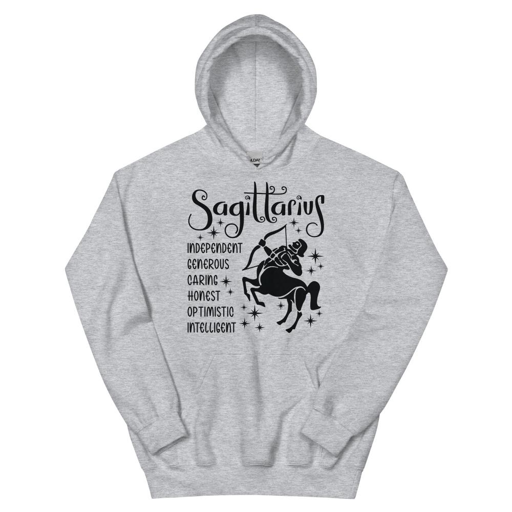 Sagittarius Zodiac Positive Traits Hoodie - Sport Grey Color - https://ascensionemporium.net