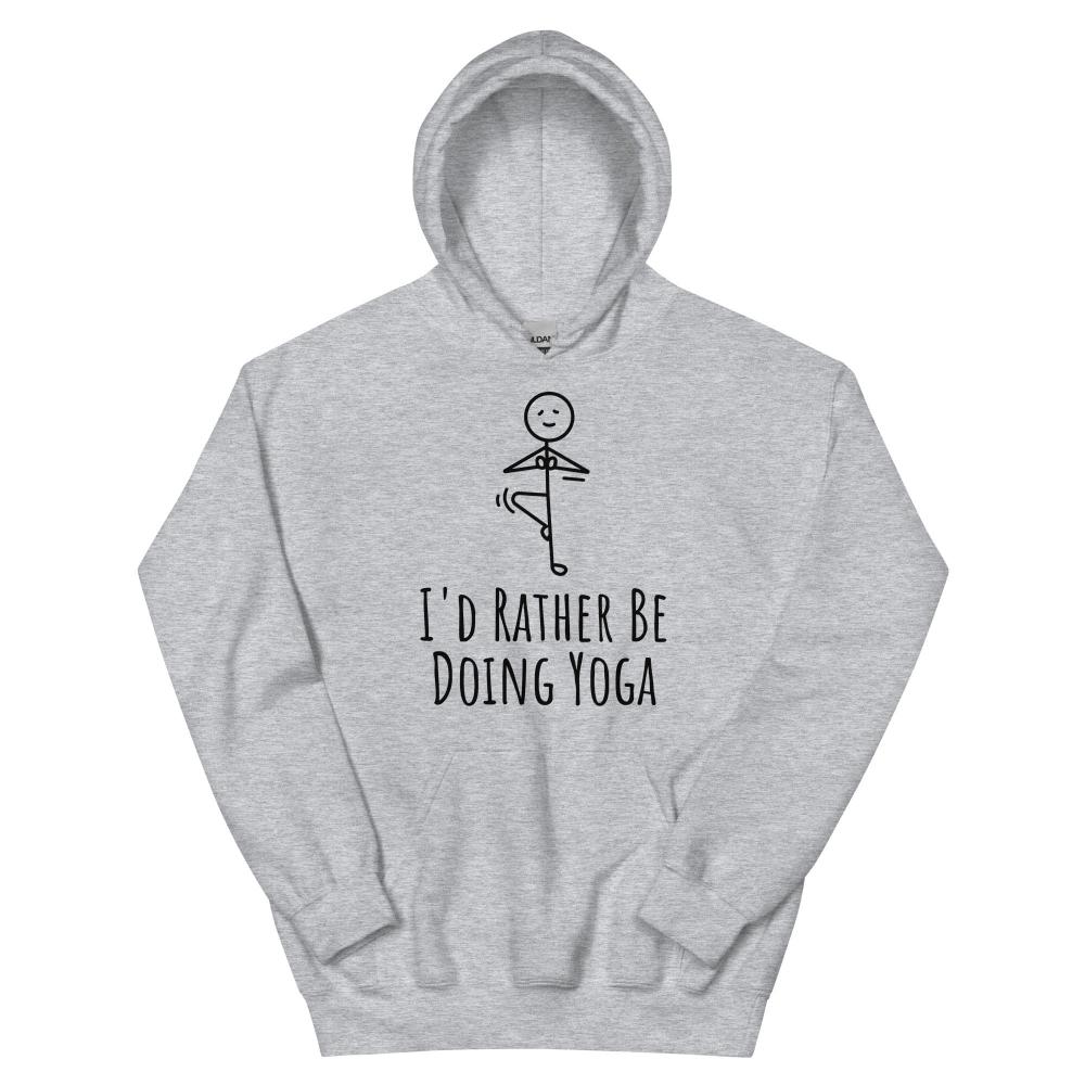 I'd Rather Be Doing Yoga Hoodie - Sport Grey Color - https://ascensionemporium.net