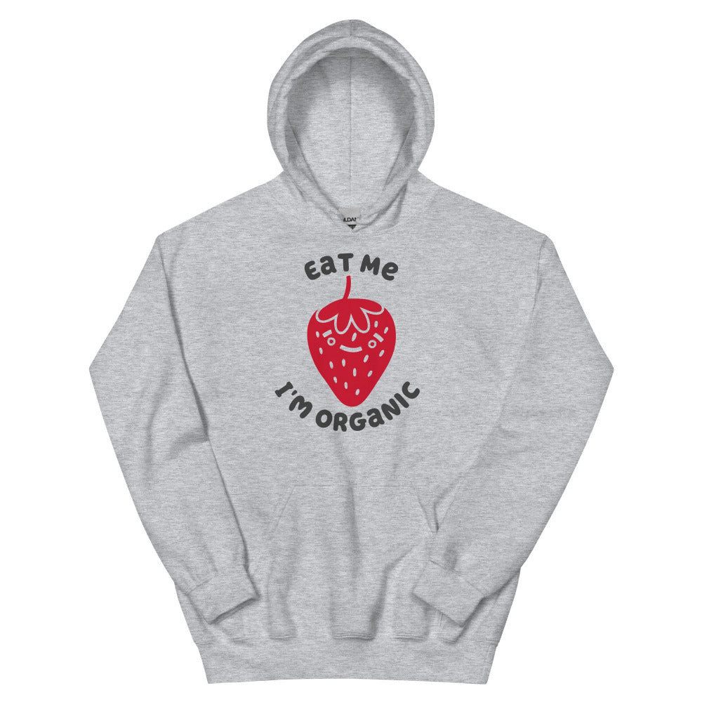 Eat Me I'm Organic Strawberry Hoodie - Sport Grey Color - https://ascensionemporium.net