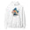Breathe Yoga Meditation Hoodie - Watercolor Clouds - White Color