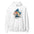 Namaste Yoga Meditation Hoodie - Watercolor Clouds - White Color