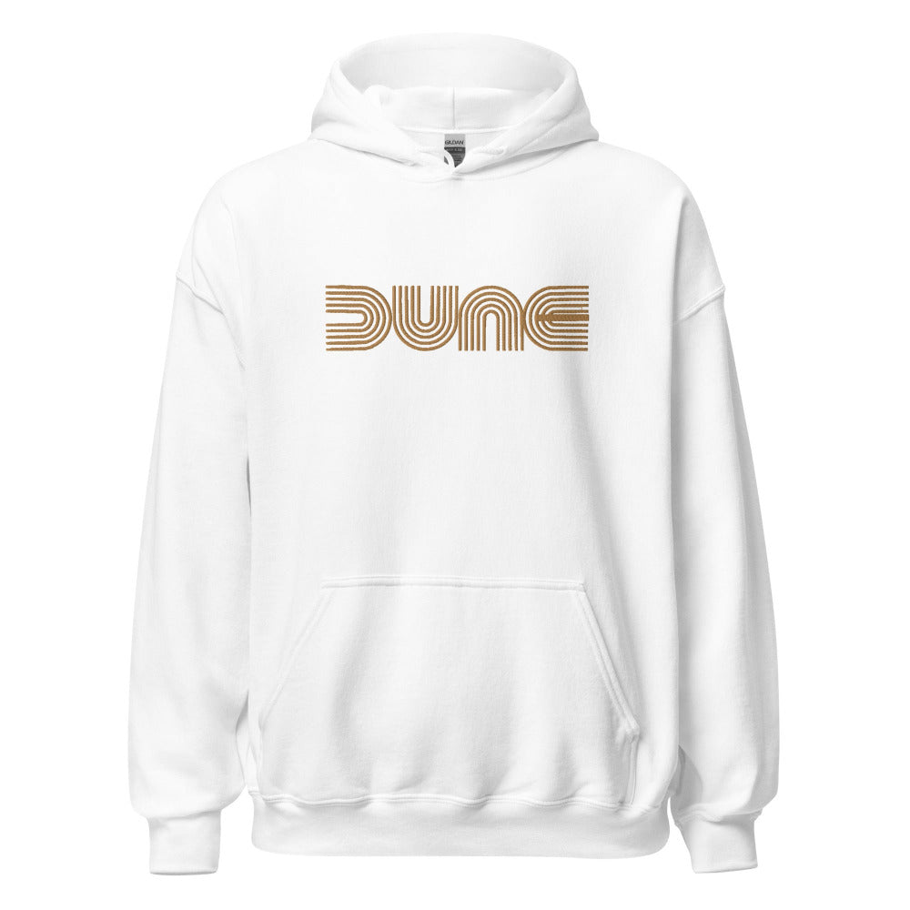 Dune Hoodie - White Color - Gold Embroidery - https://ascensionemporium.net