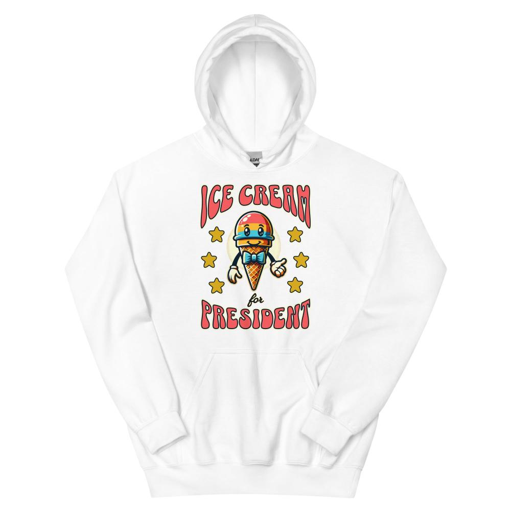 Ice Cream For President Hoodie - White Color - https://ascensionemporium.net