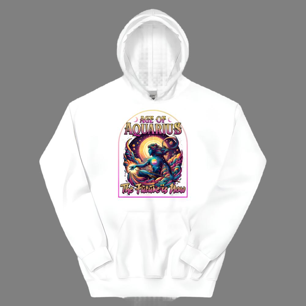 Age of Aquarius Hoodie - White Color - https://ascensionemporium.net