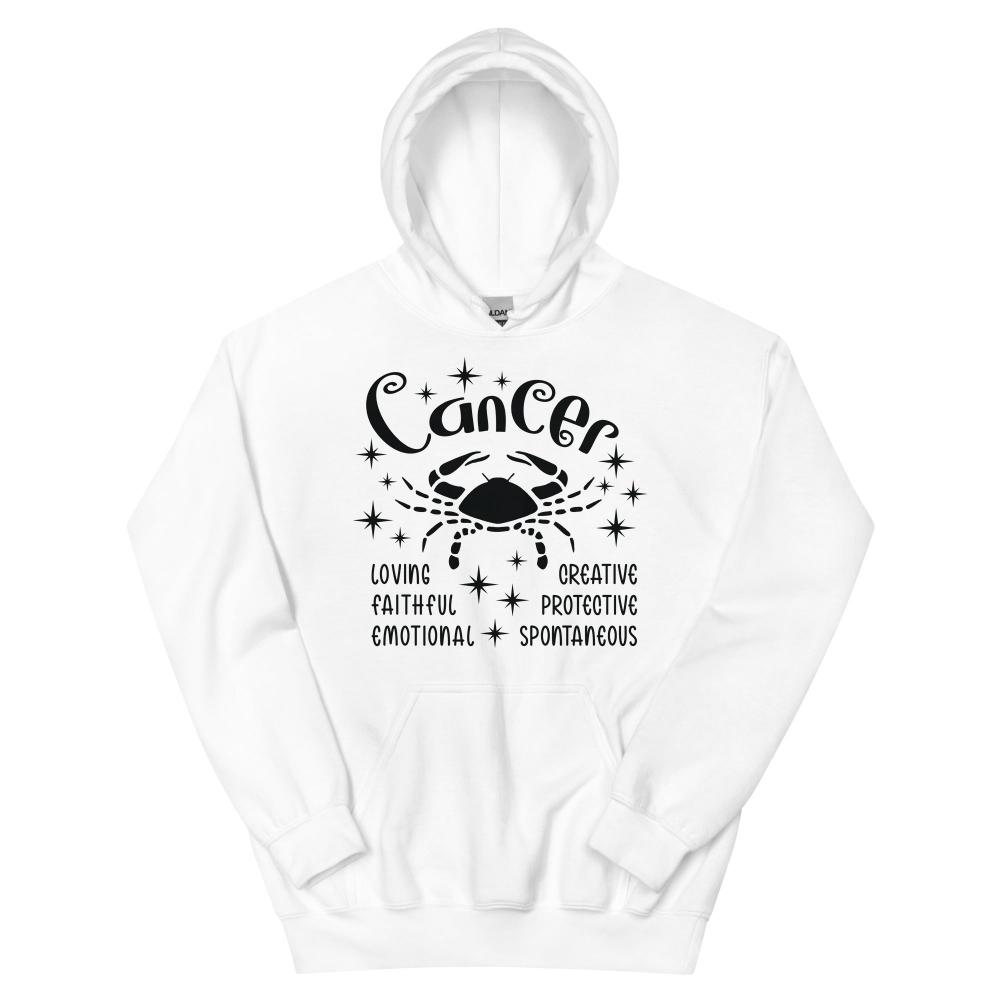 Cancer Zodiac Positive Traits Hoodie - White Color - https://ascensionemporium.net