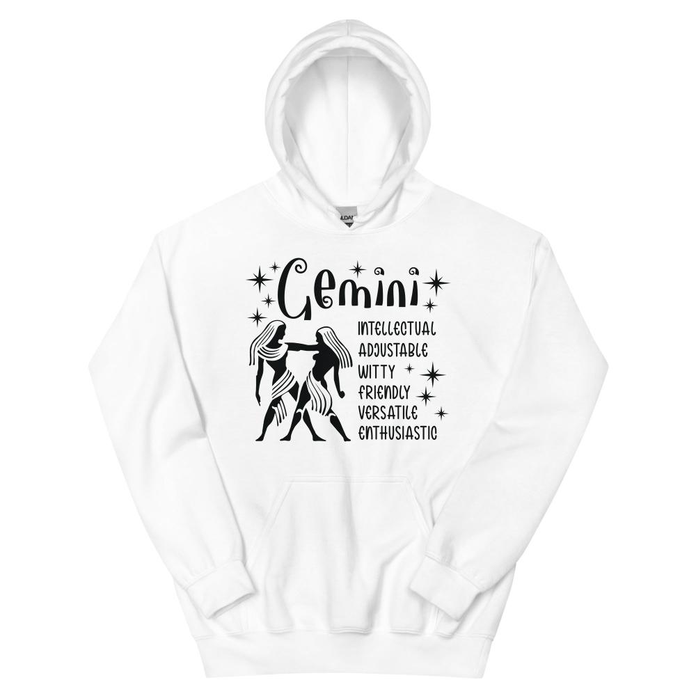 Gemini Zodiac Positive Traits Hoodie - White Color - https://ascensionemporium.net