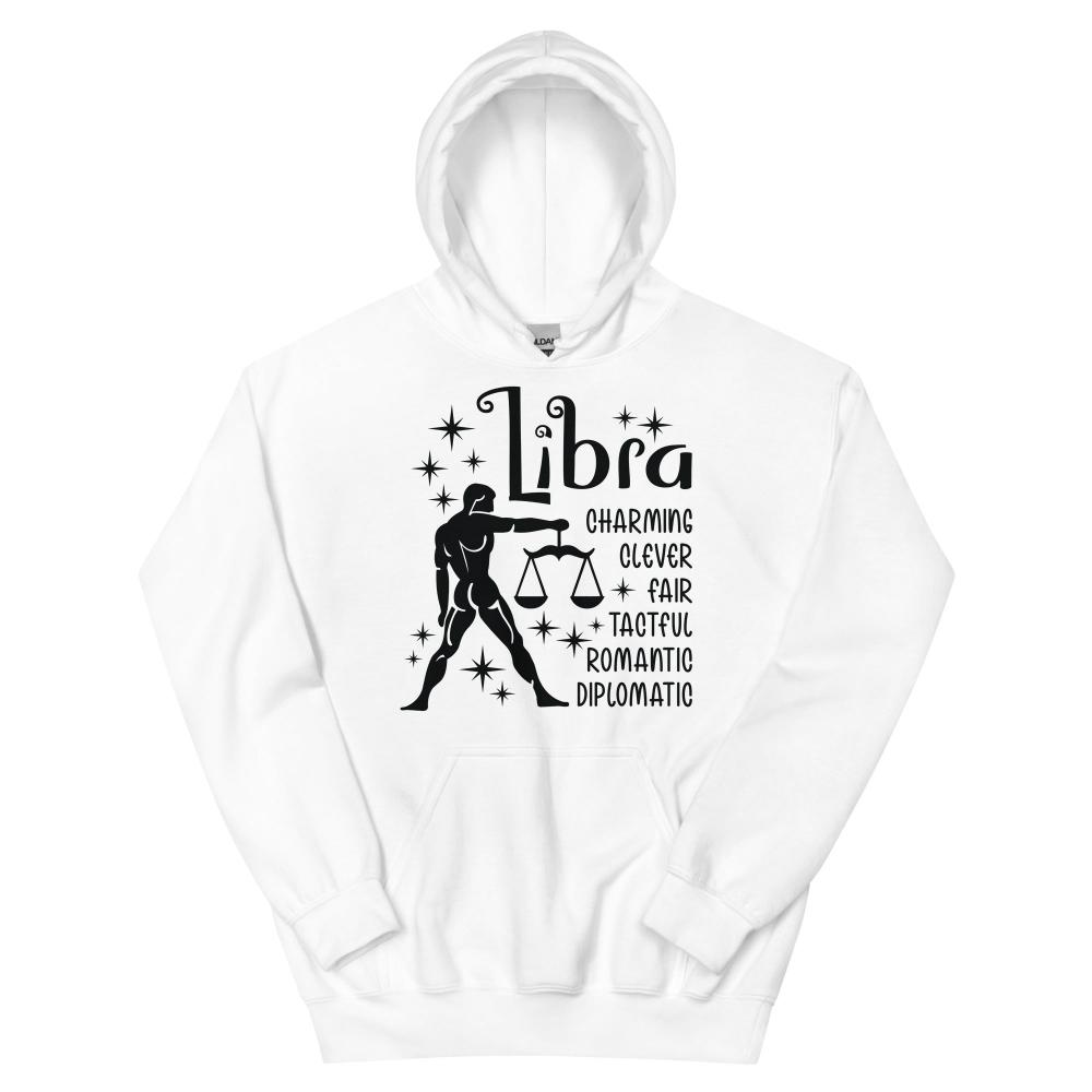 Libra Zodiac Positive Traits Hoodie - White Color - https://ascensionemporium.net