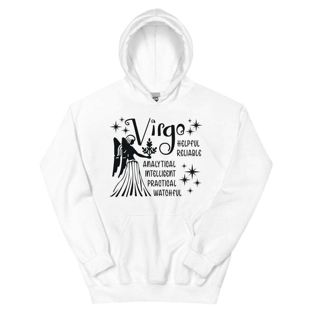 Virgo Zodiac Positive Traits Hoodie - White Color - https://ascensionemporium.net