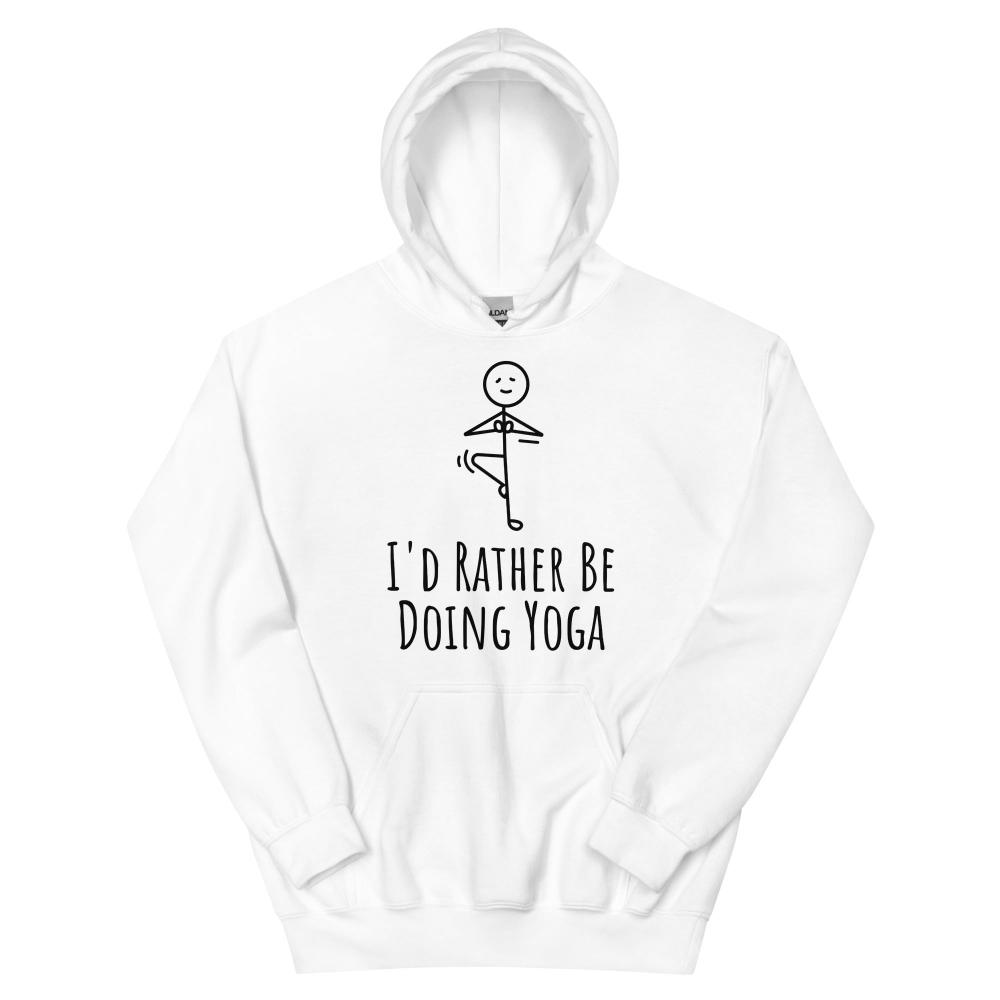 I'd Rather Be Doing Yoga Hoodie - White Color - https://ascensionemporium.net