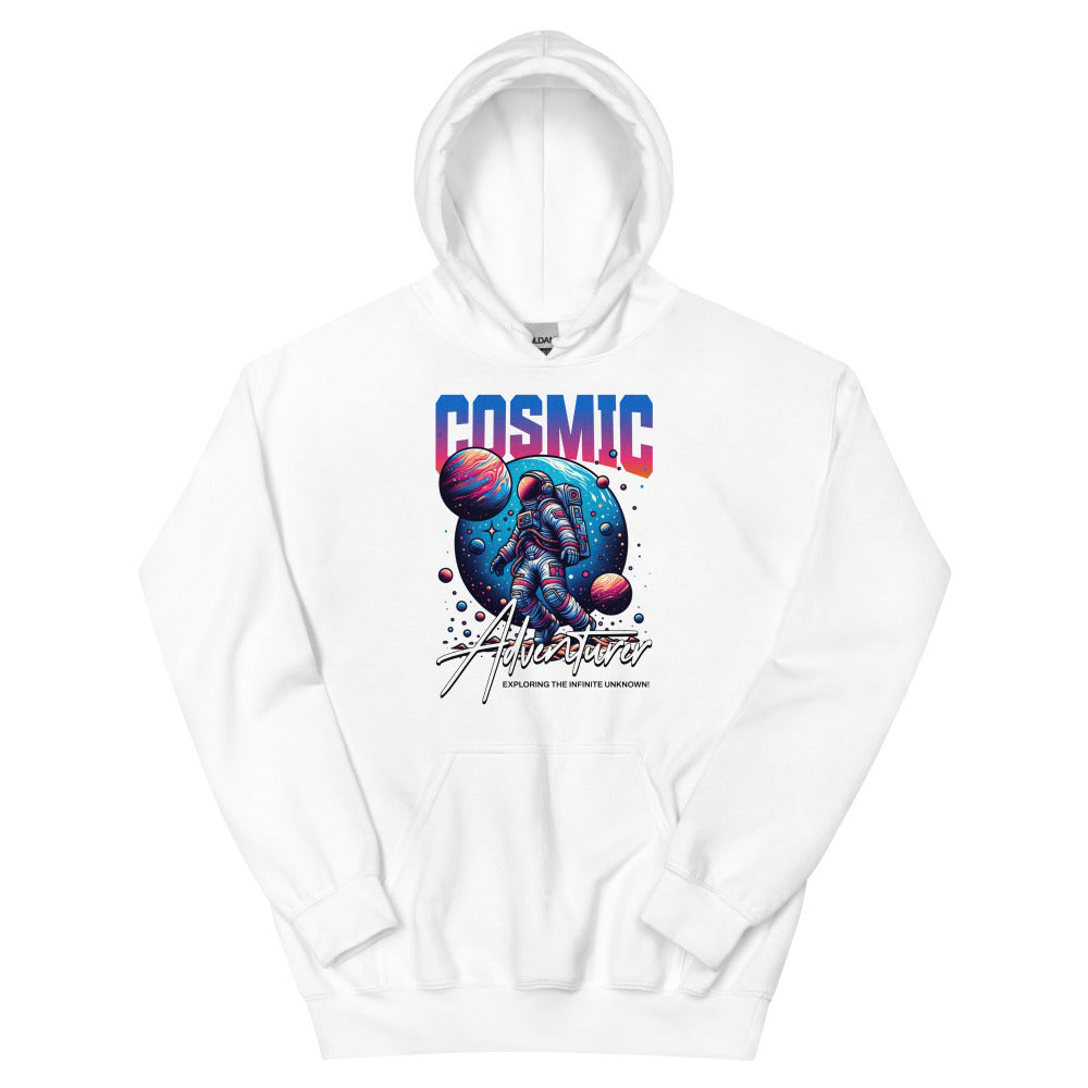 Cosmic Adventurer Hoodie - White Color - https://ascensionemporium.net